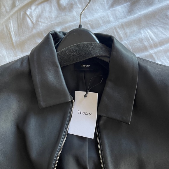 NWOT Theory Leather Jacket - Picture 3 of 4